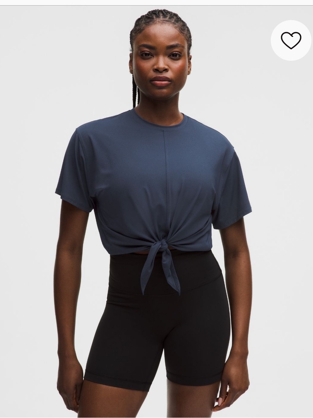 Lululemon All-Sport Tie-Front Short Sleeve Shirt - BLACK